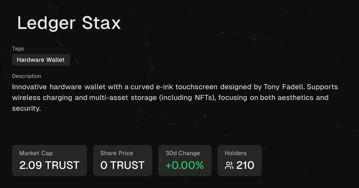 Ledger Stax | Intuition
